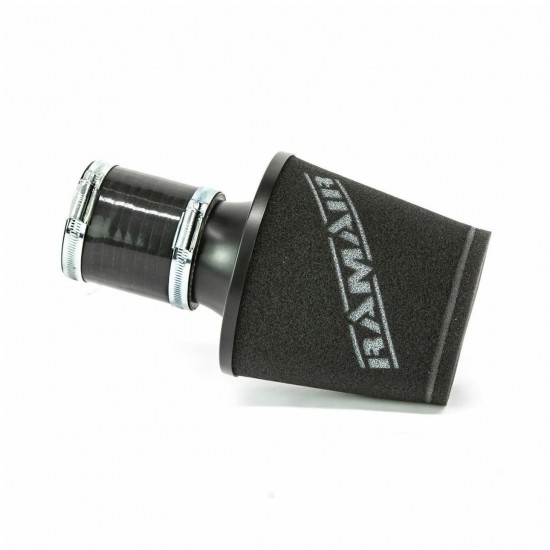 Universal Neck Black Large Aluminium Base Cone Filter Ramair JS-105-BK-KIT 70mm