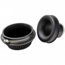 PRORAM PR-CC-193-150-VS-83 83mm ID Neck Small Cone Air Filter with velocity stack