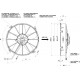 Axial suction radiator cooling fan  SPAL 12V VA01-AP70/LL-36A (305 MM)