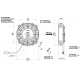 Axial suction radiator cooling fan SPAL 12V VA22-AP11/C-50A (167 MM)