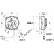 Axial suction radiator cooling fan SPAL 12V VA32-A101-62A SUMIT (96 MM)