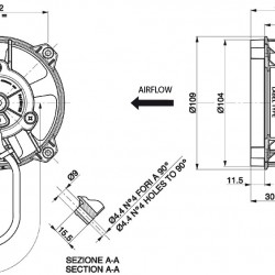 Axial pull radiator cooling fan Spal 12V VA32-A101-62S SUMIT (96mm)