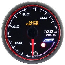 New Auto Gauge Oil Pressure Indicator Stepper Motor Peak series 52mm amber