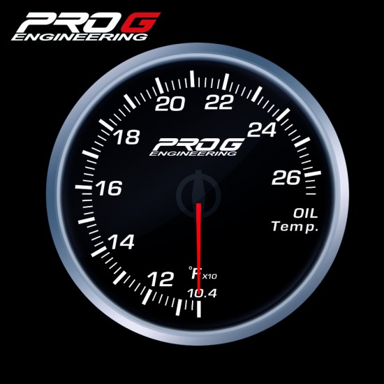 Pro G Race Series RS gauge, oil temperature °F WHITE 60mm