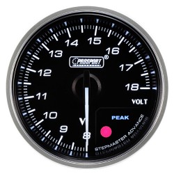 Prosport Premium Voltage indicator 60mm amber