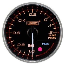 Prosport Premium Vacuum indicator 60mm amber