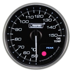 Prosport Premium oil temperature indicator 52mm amber