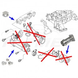 EGR Removal Delete Kit Bypass Blanking Plate for BMW with 2.0 2.5 3.0 D M47 M57 engines