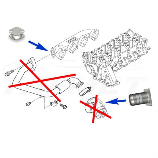 EGR Delete Kit for Land Rover Freelander BMW with 2.0 2.5 3.0 D M51 M47 M57 engines