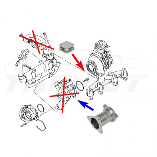 EGR Valve Delete Kit for VW Audi Seat Skoda with 1.4 1.9 2.0 TDI BLS BMM BMM BMP engines
