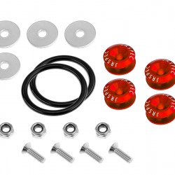 Quick Release Aluminium Bumper Fender Fastener Kit JRspec Red