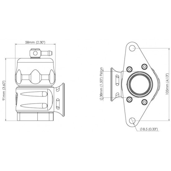 Blow off valve set with adapter for Subaru Fmic.EU