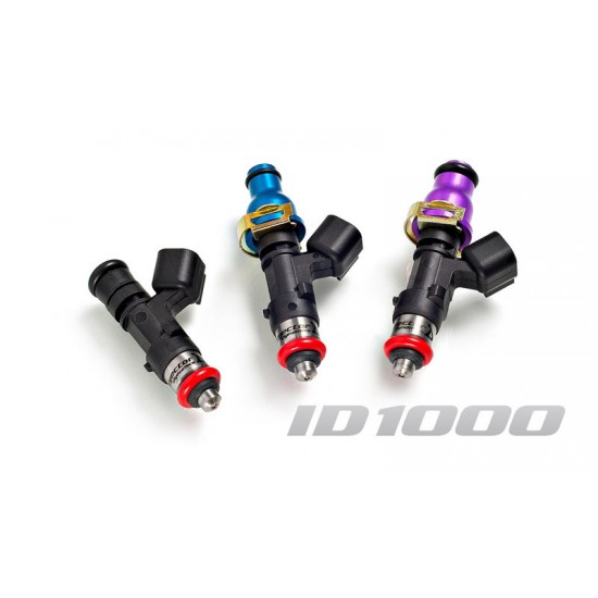 4 fuel injectors kit Injector Dynamics 1000cc/min, Mazda Miata MX-5 1.6l 1.8l 90-05 / Miata MX-5 Mazdaspeed 1.8 Turbo 94-05 60mm / 11mm (blue)