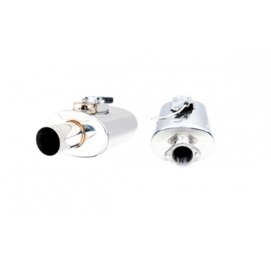Oval body muffler XForce with Varex system 16,51cm x 25,4cm x 40,64cm